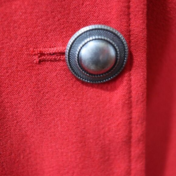 Sag Harbor Vintage Red 3-Button Blazer Small 90s Power Dressing Metal Buttons - Picture 6 of 10